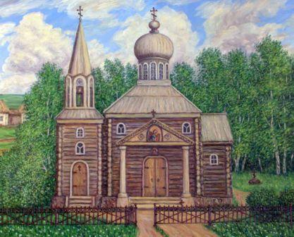 Памятный крест на месте расположения храма в честь Архангела Михаила, Хилково